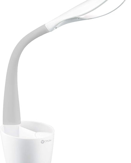 OttLite LED Desk Space Organizer Lamp - 4 Brightness Levels, Additional Storage, Great for Workstation, Offices, Dorms - LeafyLoom
