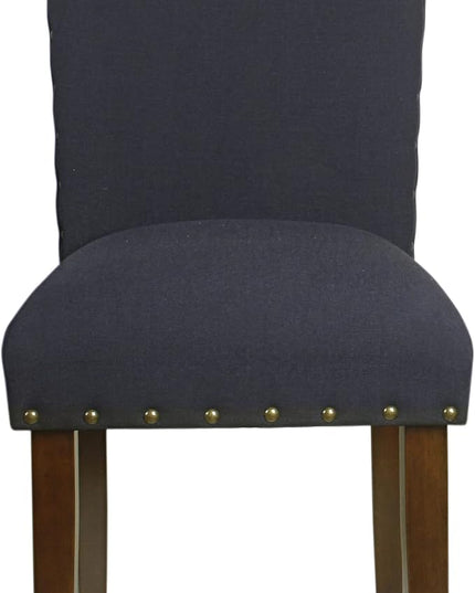 HomePop Classic Parsons Dining Chairs, Set of 2, Deep Navy - LeafyLoom