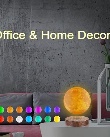 VGAzer Levitating Moon Lamp, Floating and Spinning 3D Moon Light 16 Colors Model ,Gifts for Women,Thanksgiving Christmas Gifts for Kids,Friends - LeafyLoom