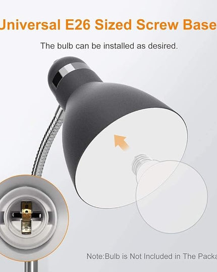 LEPOWER Floor Lamp, Metal Standing Lamp with Adjustable Gooseneck, Heavy Metal Base, Reading Pole Lamp for Office, Black Floor Lamps for Bedroom, Living Room - LeafyLoom