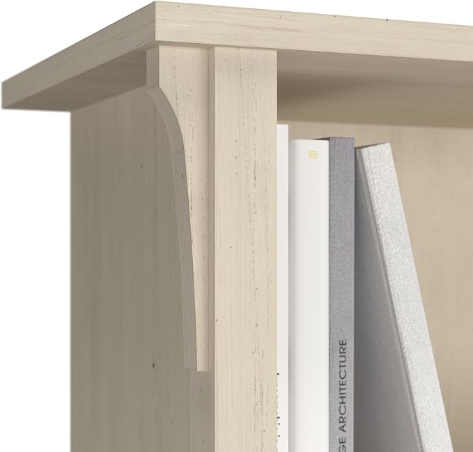 Bush Furniture Salinas 6 Cube Organizer in Antique White - LeafyLoom