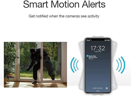 Zmodo 1080p 3pack Mini WiFi Camera, Two-Way Audio, Video Baby Monitor, Black with White, 3 Count (Pack of 1) (ZM-SH75D001-WA-3) Zmodo