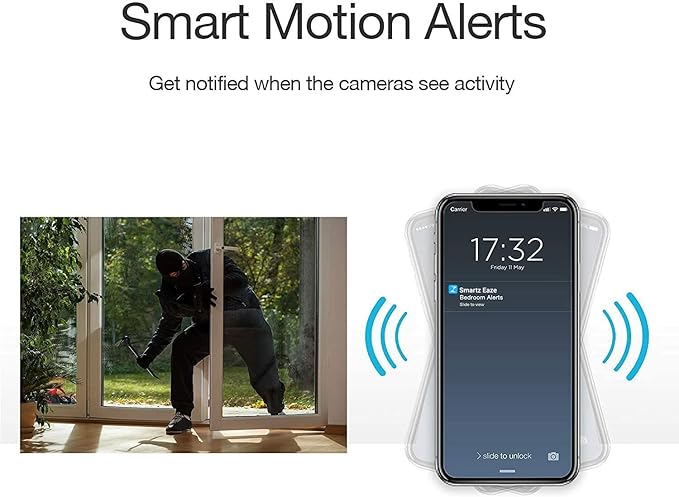 Zmodo 1080p 3pack Mini WiFi Camera, Two-Way Audio, Video Baby Monitor, Black with White, 3 Count (Pack of 1) (ZM-SH75D001-WA-3) Zmodo