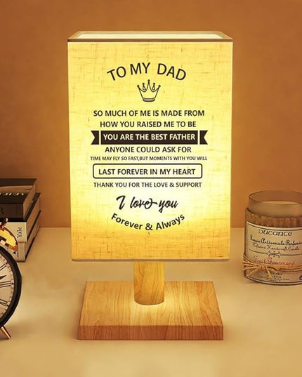 Welsky Dad Gifts from Daughter Son, Personalized Table Lamp Birthday Gifts for Dad, Dad Birthday, Christmas Presents from Kids - LeafyLoom