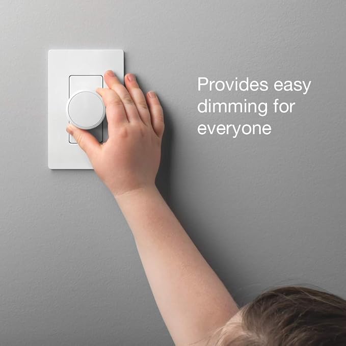 Lutron Aurora Wallplate Bracket For Paddle/Decorator Switch | For use with Aurora Smart Bulb Dimmer | L-AWALL1-WH | White Lutron
