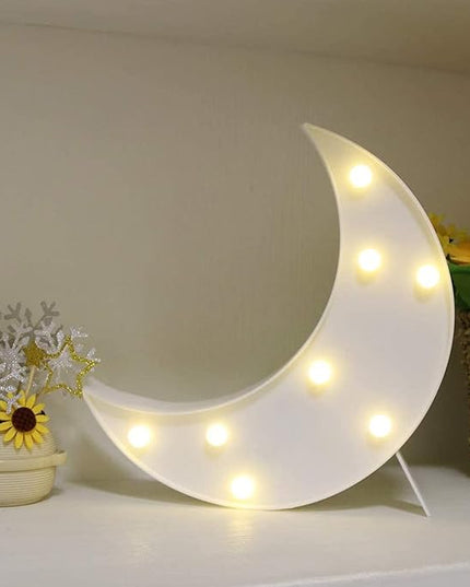 Decorative LED Crescent Moon Night Light Can Be Hung On The Wall Children’S Room Room Light, Suitable for Birthday Parties, Holiday Decorations, Baby Room Decoration. (White Moon) - LeafyLoom