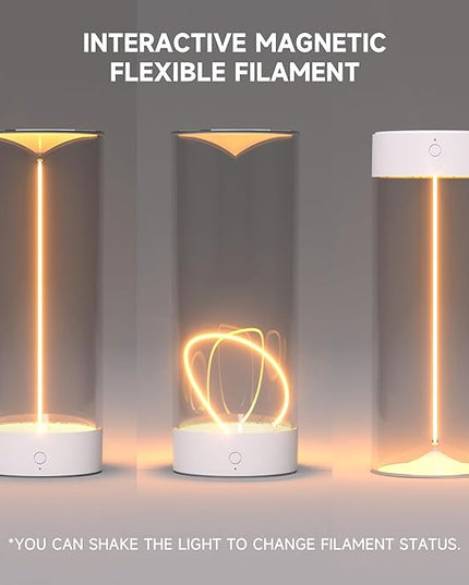 Minimalist Desk Lamp Cordless Table Lamps LED Rechargeable Modern Nightstand Lights Dimmable with 3 Levels for Gaming, Home Office, Bedroom, Living Room, Kitchen, Bar, Restaurant - LeafyLoom