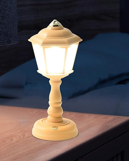 Mini Desk lamp Vintage, LED Desk Lamp Dimmable Table Lamp Reading Lamp with USB Charging Port, Sensitive Control, Eye-Caring Office Lamp,Very Beautiful Decorative Desk lamp (Yellow) - LeafyLoom