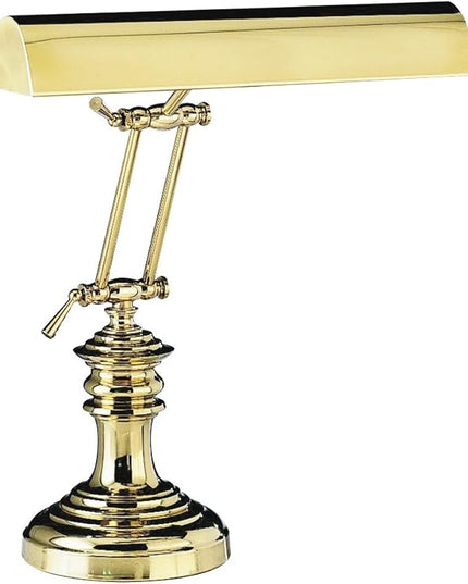 House of Troy P14-204 16-Inch Portable Desk/Piano Lamp, Polished Brass - LeafyLoom