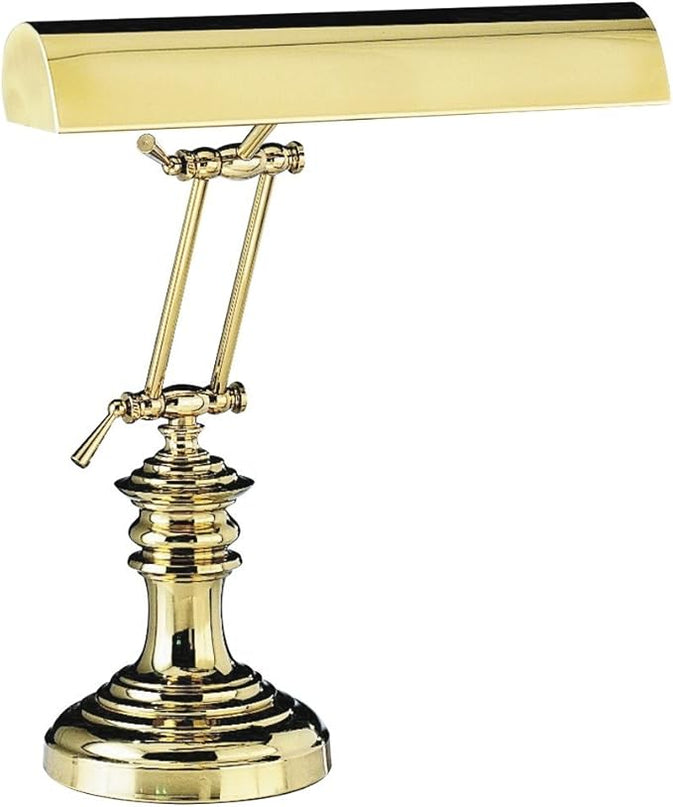 House of Troy P14-204 16-Inch Portable Desk/Piano Lamp, Polished Brass - LeafyLoom
