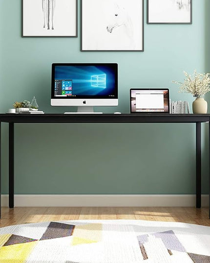 SogesGame YL-AC3-160VB-US8 Home Office Desks, X-Large, Black - LeafyLoom