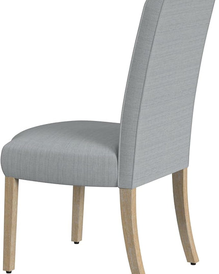 HomePop Classic Parsons Dining Chairs, Light Gray Woven(Set of 2) - LeafyLoom