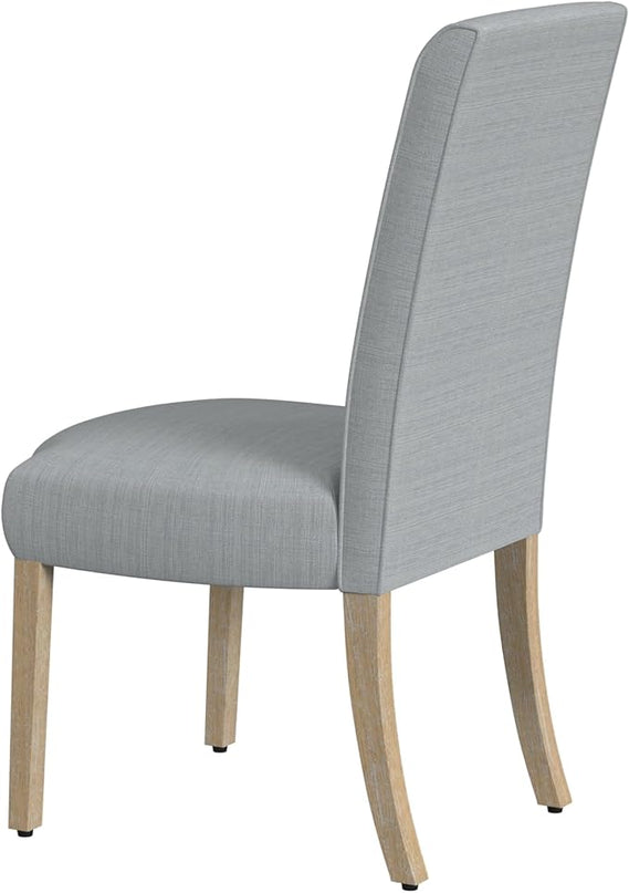 HomePop Classic Parsons Dining Chairs, Light Gray Woven(Set of 2) - LeafyLoom