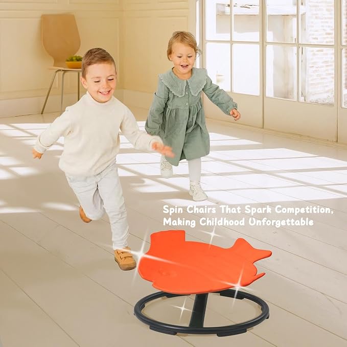Autism Sensory Products Kids Swivel Chair Spinning Seat for Kids Sensory Sit and Spin Toys for Kids 5-7 Sensory Spinning Chair for Autistic Kids Outdoor Indoor Play - LeafyLoom
