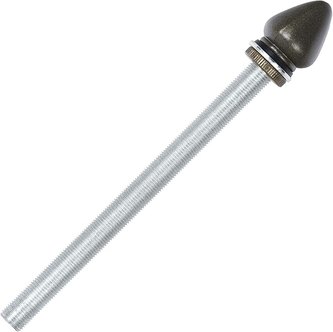 Bieye SS034 Lampshade Support with Finial for Tiffany Style Stained Glass Floor Lamp Table Lamp (G3/8 145mm All Thread) - LeafyLoom