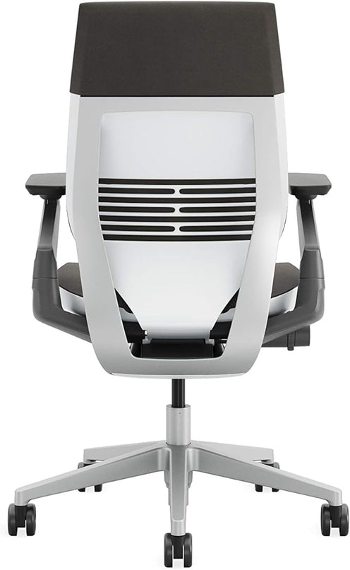 Steelcase Gesture Office Chair - Ergonomic Work Chair with Wheels for Carpet - Comfortable Office Chair - Intuitive-to-Adjust Chairs for Desk - 360-Degree Arms - Graphite Gray Fabric - LeafyLoom