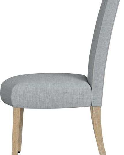 HomePop Classic Parsons Dining Chairs, Light Gray Woven(Set of 2) - LeafyLoom