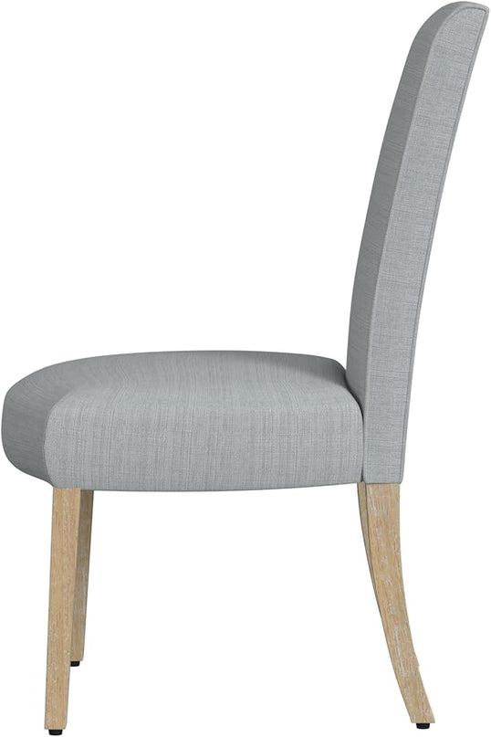 HomePop Classic Parsons Dining Chairs, Light Gray Woven(Set of 2) - LeafyLoom