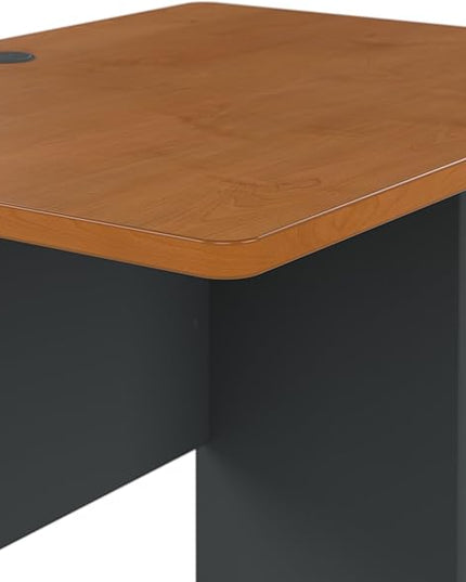 Bush Business Furniture Series A 36W Desk in Natural Cherry and Slate - LeafyLoom
