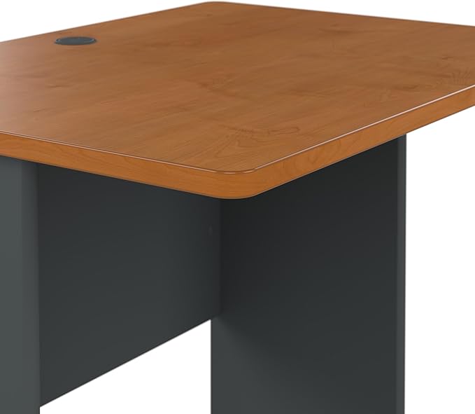 Bush Business Furniture Series A 36W Desk in Natural Cherry and Slate - LeafyLoom