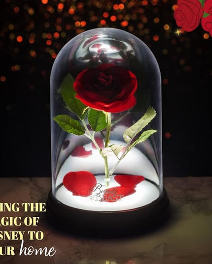 Paladone Beauty and The Beast Enchanted Rose Light, Touch Activated, Officially Licensed Disney Merchandise - LeafyLoom