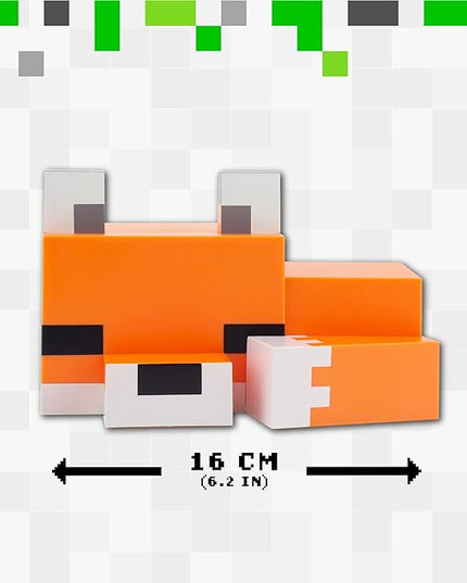 Paladone Minecraft Cute Fox Night Light, Soft Orange Glow, Officially Licensed Minecraft Decor and Desk Lamp for Gaming Room or Kids and Tween Bedroom - LeafyLoom