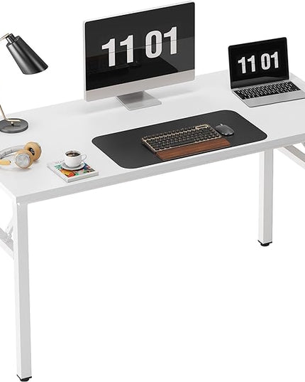 Need 47 inches Computer Desk Office Desk Folding Table with BIFMA Certification Computer Table Workstation, White AC5DW-120 - LeafyLoom