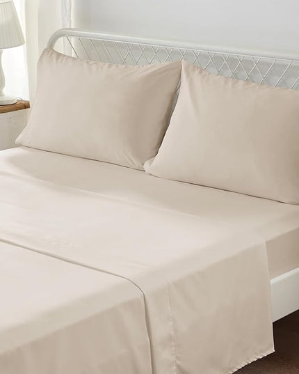 Anluoer Twin Comforter Set 5 Pieces, Beige Tufted Bed in a Bag with comforters and sheets, All Season Bedding Sets with 1 Comforter, 1 PillowShams, 1 Pillowcases, 1 Flat Sheet, 1 Fitted Sheet - LeafyLoom