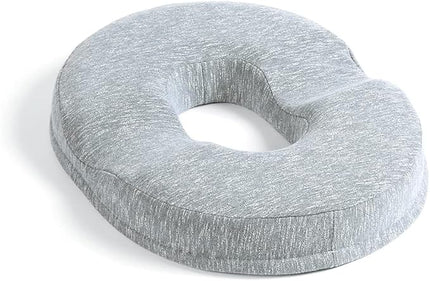 JEMA Donut Pillow, Tailbone Memory Foam Seat Cushion by Ergonomic Innovations for Sores, Coccyx, Sciatica, Pregnancy, Post Natal (Grey) - LeafyLoom