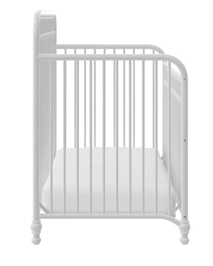 Little Seeds Ivy 3-in-1 Convertible Metal Crib, Off White - LeafyLoom