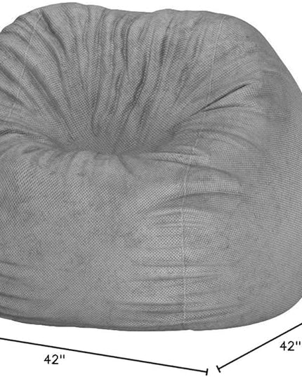 CordaRoy's Chenille Bean Bag Chair, Convertible Chair Folds from Bean Bag to Lounger, As Seen on Shark Tank, Charcoal - Full Size - LeafyLoom