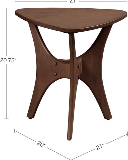 INK+IVY Blaze Accent Tables - Wood Side Table - Pecan, Mid-Century Modern Style End Tables - 1 Piece Small Tables For Living Room - LeafyLoom