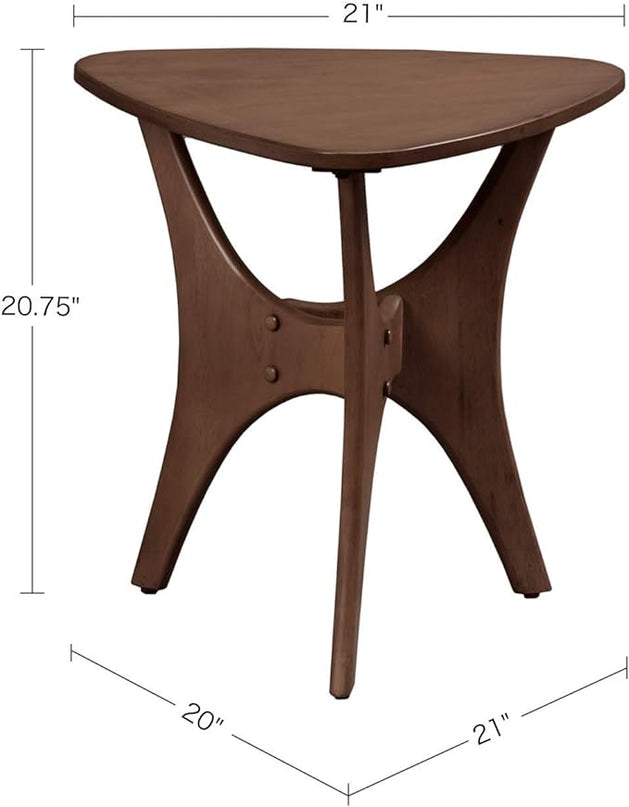 INK+IVY Blaze Accent Tables - Wood Side Table - Pecan, Mid-Century Modern Style End Tables - 1 Piece Small Tables For Living Room - LeafyLoom
