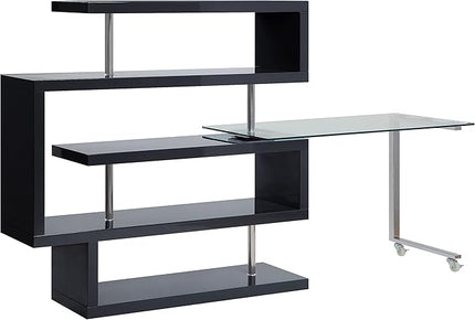 NicBex Kimberly-DW-00027-LWJ Home Office Desks, 55"x24"x54", Black - LeafyLoom