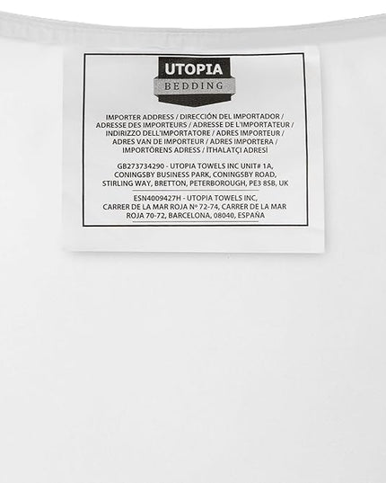 Utopia Bedding Bed Pillows for Sleeping (White), European Size, Set of 2, Hotel Pillows, Cooling Pillows for Side, Back or Stomach Sleepers - LeafyLoom