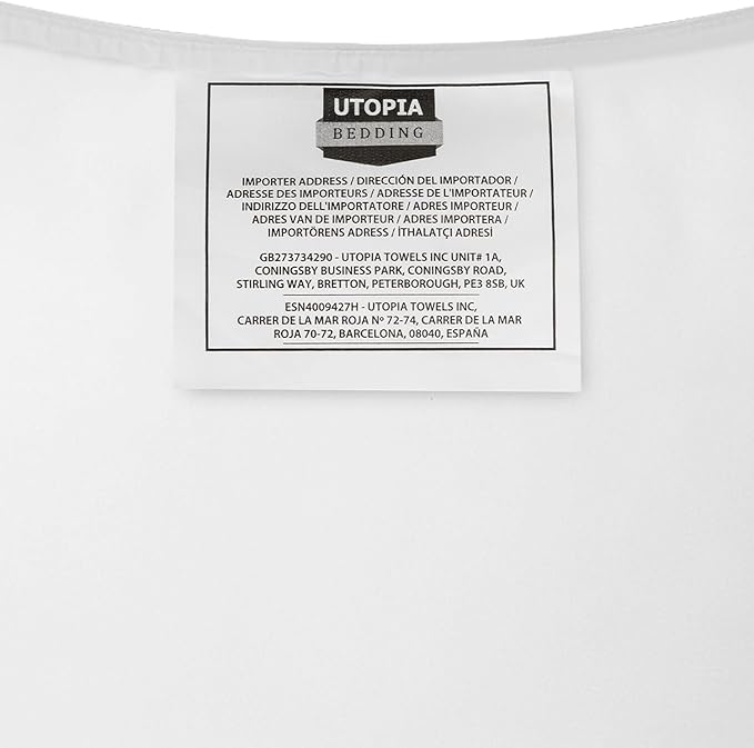 Utopia Bedding Bed Pillows for Sleeping (White), European Size, Set of 2, Hotel Pillows, Cooling Pillows for Side, Back or Stomach Sleepers - LeafyLoom