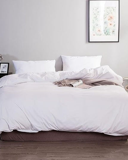 White Comforter Full Size Soft White Bedding Set 3 Pieces White Comforter Set 1 Full Comforter (80x90 inches) with 2 Pillowcases (20x26 inches) Durable White Full Size Comorter Set - LeafyLoom