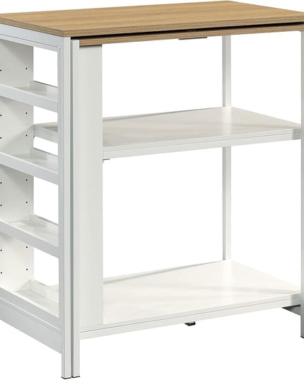Sauder Miscellaneous Storage Kitchen Island, L: 31.50" x W: 32.88" x H: 36.00", White Finish - LeafyLoom