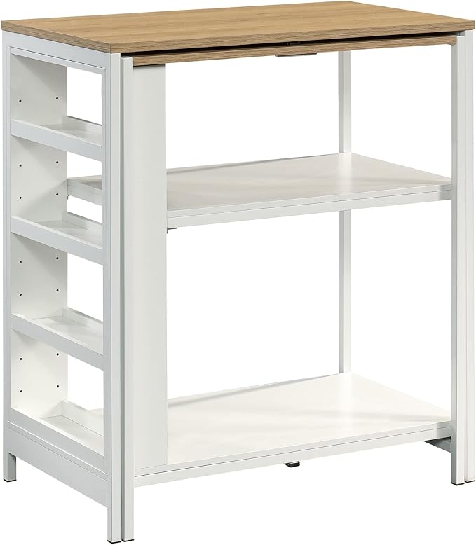 Sauder Miscellaneous Storage Kitchen Island, L: 31.50" x W: 32.88" x H: 36.00", White Finish - LeafyLoom