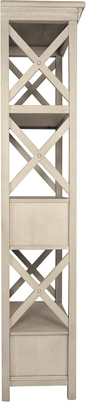 Signature Design by Ashley Bolanburg Cottage Chic Display Cabinet or Bookcase, Antique White - LeafyLoom