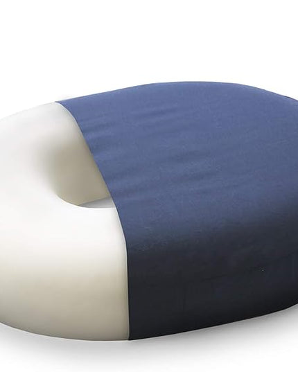 DMI Seat Cushion Donut Pillow and Chair Pillow for Tailbone Pain Relief, Hemorrhoids, Prostate, Pregnancy, Post Natal, Pressure Relief and Surgery, 16 x 13 x 3, Navy (Pack of 12) - LeafyLoom