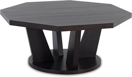Signature Design by Ashley Chasinfield Modern Cocktail Table for Living Room, Dark Brown - LeafyLoom