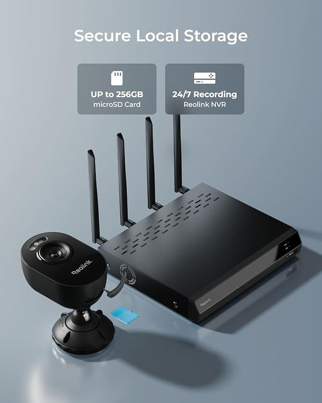 REOLINK Wireless Outdoor Security Camera Lumus 2K(Black), 4MP Spotlight Color Night Vision, 2.4/5GHz Dual-Band WiFi Plug in Camera, Smart Person/Vehicle/Animal Detection, Two-Way Talk, Local Storage REOLINK