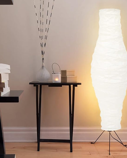 Uonlytech Paper Floor Lamp Shades Nordic Style Table Lampshades Japanese Style Standing Light Cover Light Accessories for Home Bedroom Desk Floor Lamp - LeafyLoom