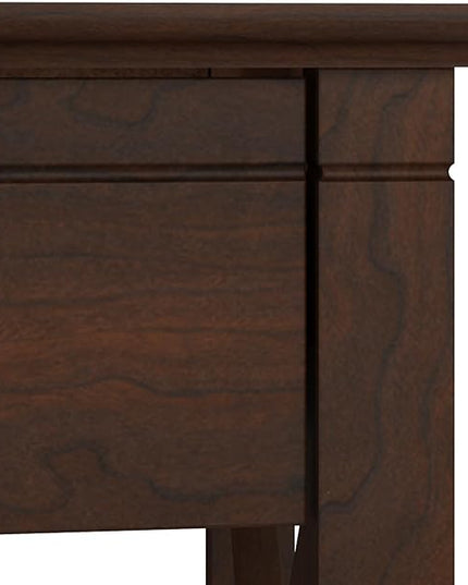 Bush Furniture Key West Writing Table for Home Office | Small Modern Farmhouse Desk, 48W, Bing Cherry - LeafyLoom