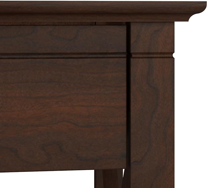Bush Furniture Key West Writing Table for Home Office | Small Modern Farmhouse Desk, 48W, Bing Cherry - LeafyLoom