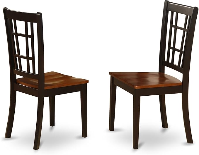 East West Furniture NDNI5-BCH-W Norden 5 Piece Set for 4 Includes a Rectangle Table with Dropleaf and 4 Kitchen Dining Chairs, 30x48 Inch - LeafyLoom