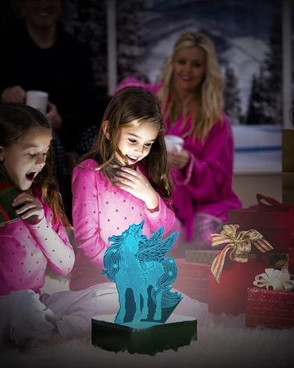 3D LED Night Light for Kids, 7 Colors Changing Unicorn Light, 3 Modes with Remote Control 3D Optical Illusion Light for Kids Bedroom, Home Decor, Birthday Xmas Party Thanksgiving Halloween Gifts - LeafyLoom