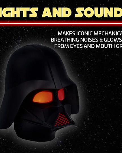 Darth Vader Mask Light with Sound, Officially Licensed Star Wars Collectible Lamp, Star Wars Room Decor and Gift for Men - LeafyLoom
