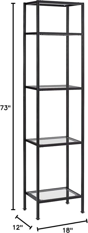 Crosley Furniture Aimee Narrow Etagere Bookcase, Oil-Rubbed Bronze - LeafyLoom